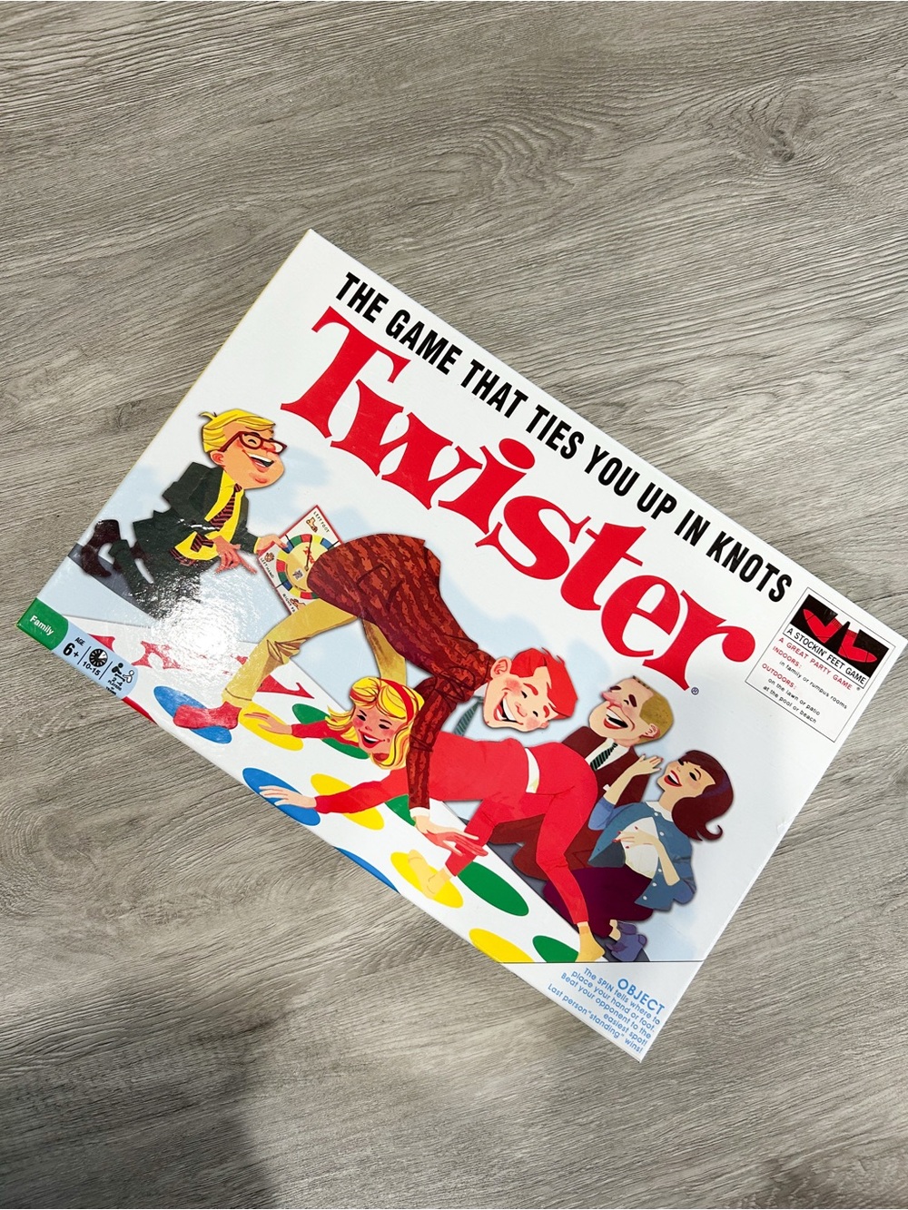 Twister Board Game with Red, Yellow, Green, Blue Spots